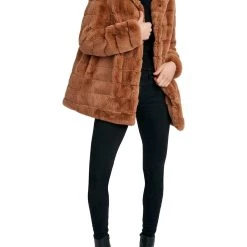 Coupon 🔥 Laundry by Shelli Segal 👩 Womens Faux Fur Hooded Faux Fur 🧥 Coat 🔔