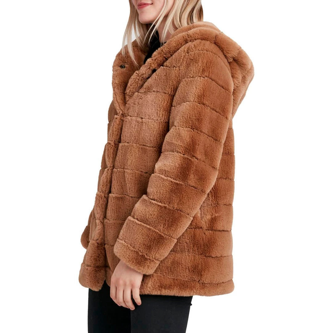 Coupon 🔥 Laundry by Shelli Segal 👩 Womens Faux Fur Hooded Faux Fur 🧥 Coat 🔔 5 Coupon 🔥 Laundry by Shelli Segal 👩 Womens Faux Fur Hooded Faux Fur 🧥 Coat 🔔 - Image 3