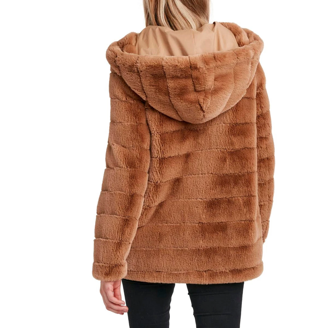 Coupon 🔥 Laundry by Shelli Segal 👩 Womens Faux Fur Hooded Faux Fur 🧥 Coat 🔔 6 Coupon 🔥 Laundry by Shelli Segal 👩 Womens Faux Fur Hooded Faux Fur 🧥 Coat 🔔 - Image 4