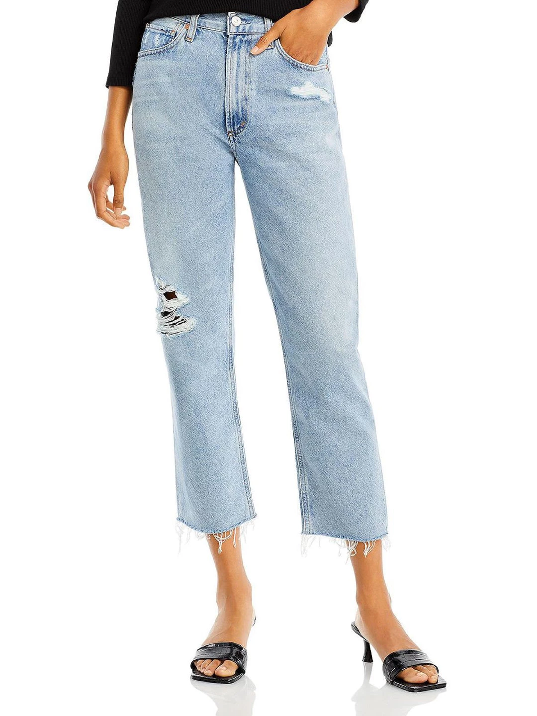 Flash Sale ⌛ Citizens of Humanity Daphne 👩 Womens Distressed Slim Cropped 👖 Jeans 🌟 3 Flash Sale ⌛ Citizens of Humanity Daphne 👩 Womens Distressed Slim Cropped 👖 Jeans 🌟