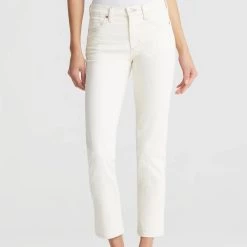 Buy 🌟 Citizens Of Humanity 👩 women Cara High Rise Cigarette Ankle Jean in Light Cream 🔔