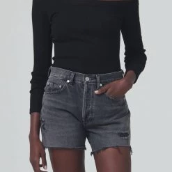 Best reviews of 👍 Citizens Of Humanity 👩 women Wren Off-The Shoulder Top in Black 👍