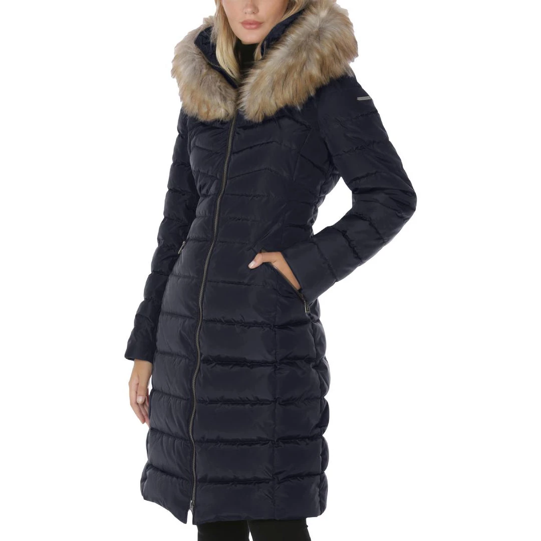 Promo 🌟 Laundry by Shelli Segal 👩 Womens Faux Fur Trim Cold Weather Parka 🧥 Coat 😀 5 Promo 🌟 Laundry by Shelli Segal 👩 Womens Faux Fur Trim Cold Weather Parka 🧥 Coat 😀 - Image 3