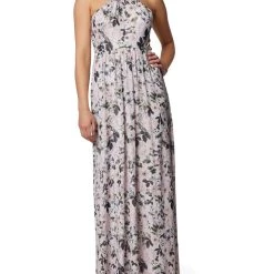 New 😍 Laundry by Shelli Segal 👩 Womens Floral Metallic Maxi 👗 Dress 🔥