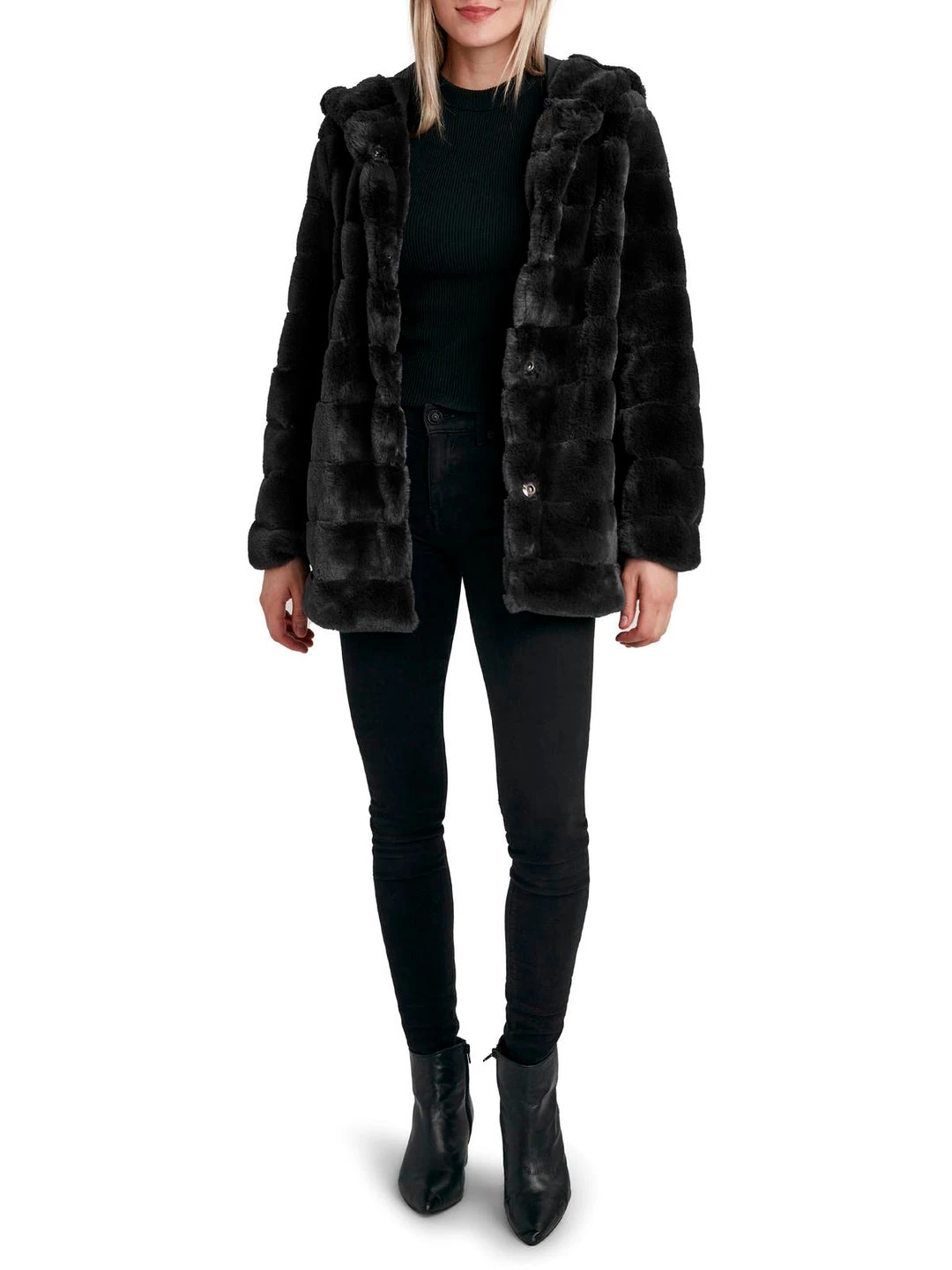 Coupon 🔥 Laundry by Shelli Segal 👩 Womens Faux Fur Hooded Faux Fur 🧥 Coat 🔔 8 Coupon 🔥 Laundry by Shelli Segal 👩 Womens Faux Fur Hooded Faux Fur 🧥 Coat 🔔 - Image 6