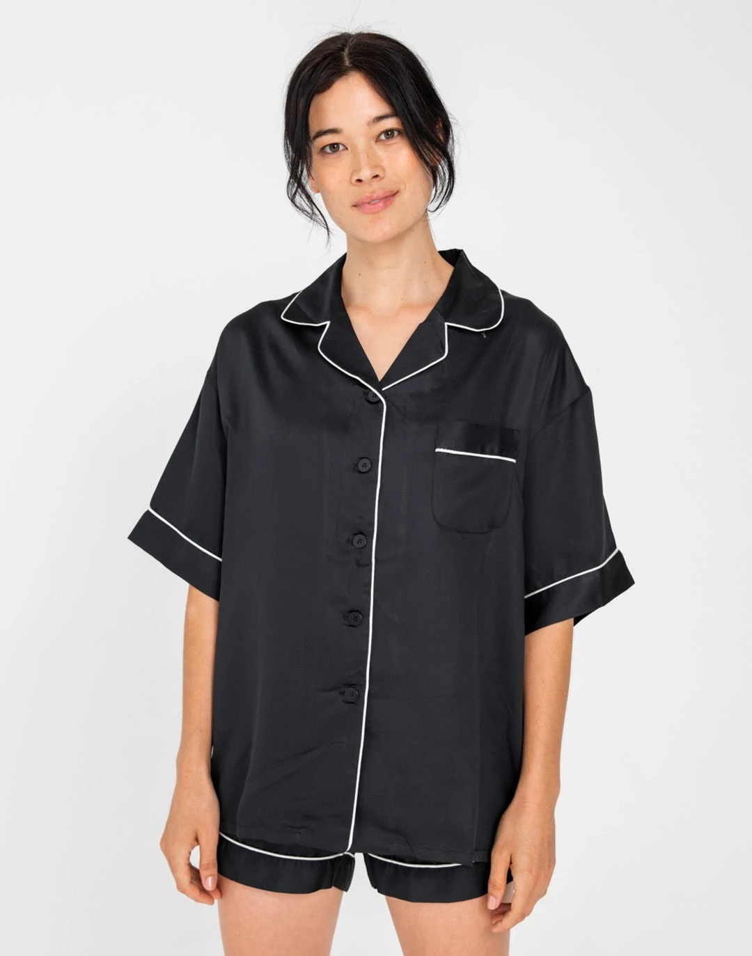 Best deal ❤️ Ettitude 👩 women Sateen Short Sleeve PJ 👕 Shirt 🛒 7 Best deal ❤️ Ettitude 👩 women Sateen Short Sleeve PJ 👕 Shirt 🛒 - Image 5