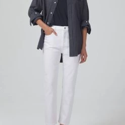 Brand new ๐ฏ Citizens Of Humanity ๐ฉ women Jolene High Rise Straight Denim in White Out โ
