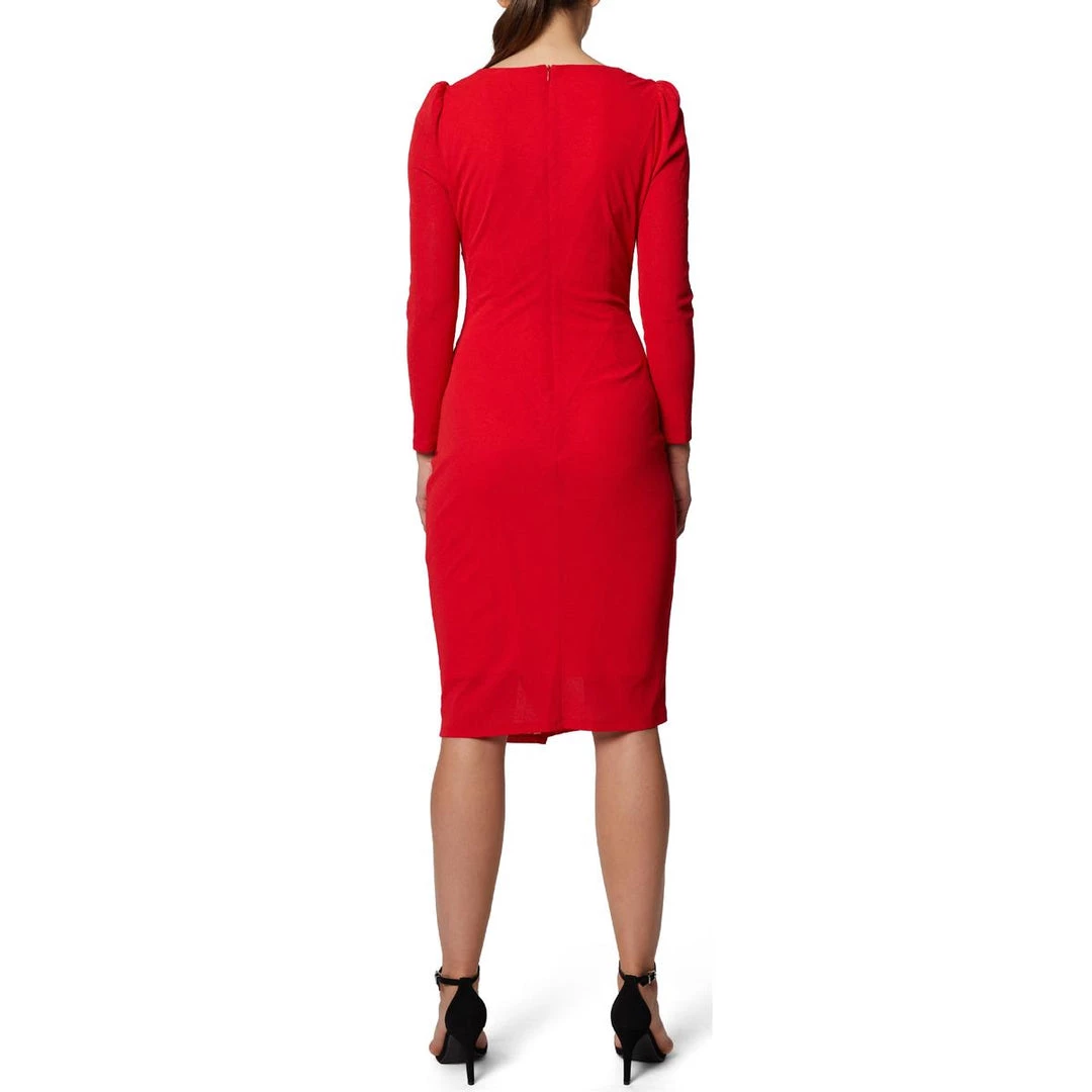 Budget ๐ Laundry by Shelli Segal ๐ฉ Womens Faux Wrap Midi Cocktail and Party ๐ Dress โ 4 Budget ๐ Laundry by Shelli Segal ๐ฉ Womens Faux Wrap Midi Cocktail and Party ๐ Dress โ - Image 2