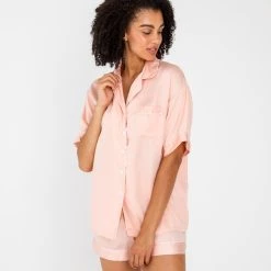 Best deal ❤️ Ettitude 👩 women Sateen Short Sleeve PJ 👕 Shirt 🛒