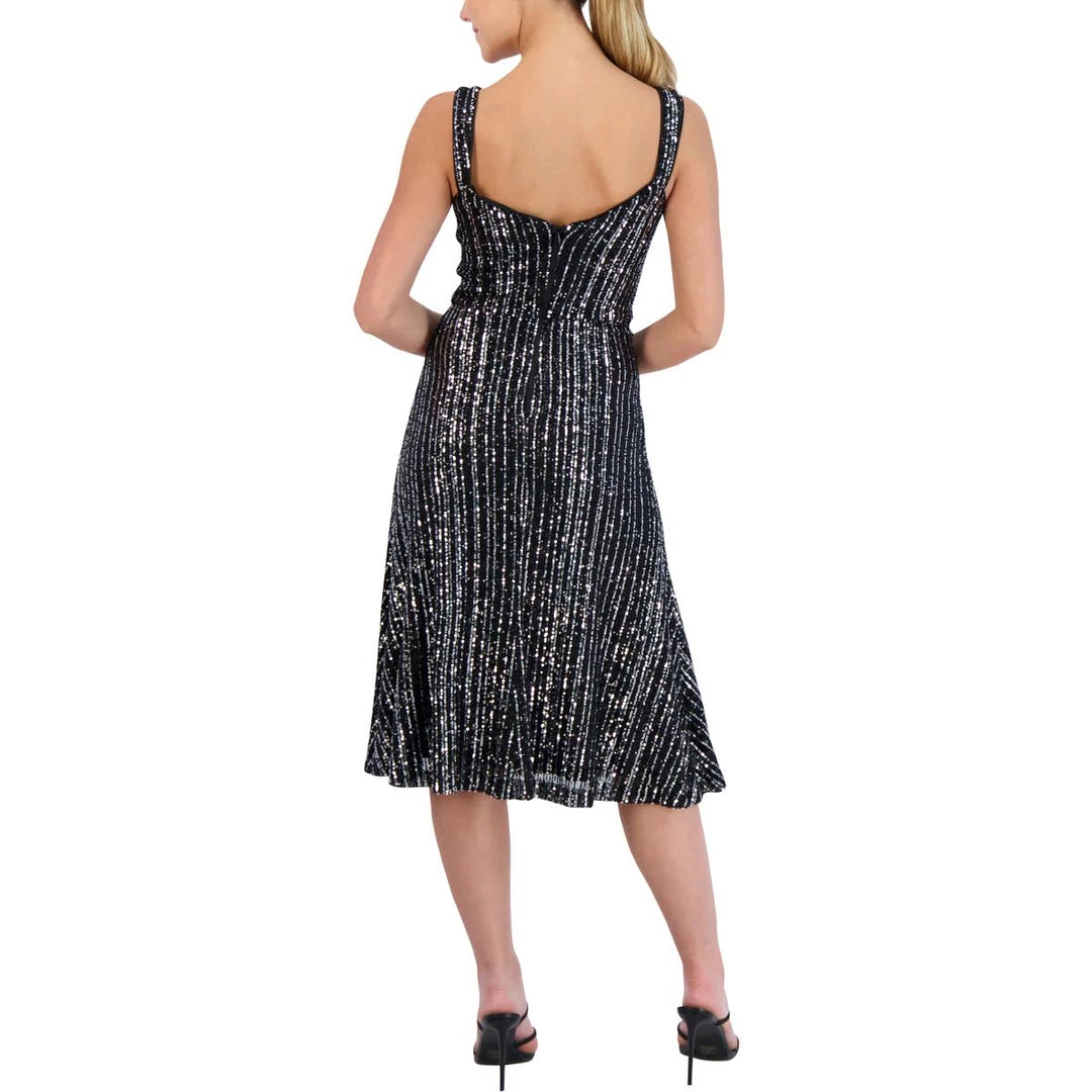Hot Sale ✔️ Laundry by Shelli Segal 👩 Womens Sequined Knee-Length Midi 👗 Dress 🔥 4 Hot Sale ✔️ Laundry by Shelli Segal 👩 Womens Sequined Knee-Length Midi 👗 Dress 🔥 - Image 2
