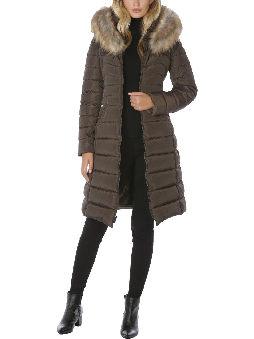 Promo 🌟 Laundry by Shelli Segal 👩 Womens Faux Fur Trim Cold Weather Parka 🧥 Coat 😀 7 Promo 🌟 Laundry by Shelli Segal 👩 Womens Faux Fur Trim Cold Weather Parka 🧥 Coat 😀 - Image 5