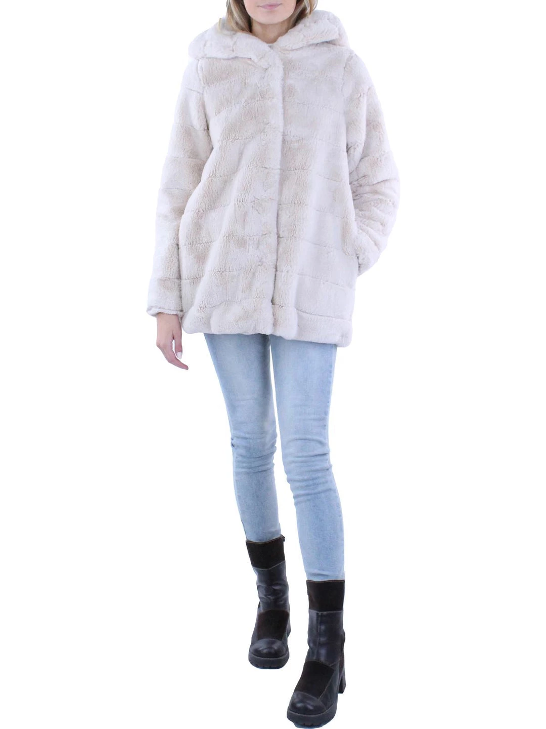 Coupon 🔥 Laundry by Shelli Segal 👩 Womens Faux Fur Hooded Faux Fur 🧥 Coat 🔔 9 Coupon 🔥 Laundry by Shelli Segal 👩 Womens Faux Fur Hooded Faux Fur 🧥 Coat 🔔 - Image 7