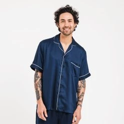 Best reviews of 🛒 Ettitude men Sateen Short Sleeve PJ 👚 Shirt 😍