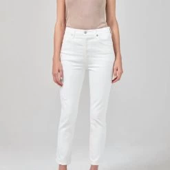 Brand new ๐ Citizens Of Humanity ๐ฉ women Jolene Slim Straight Jean in White Out ๐