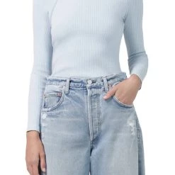 Cheapest 🎁 Citizens Of Humanity 👩 women RIANNE TOP in Powder 🛒