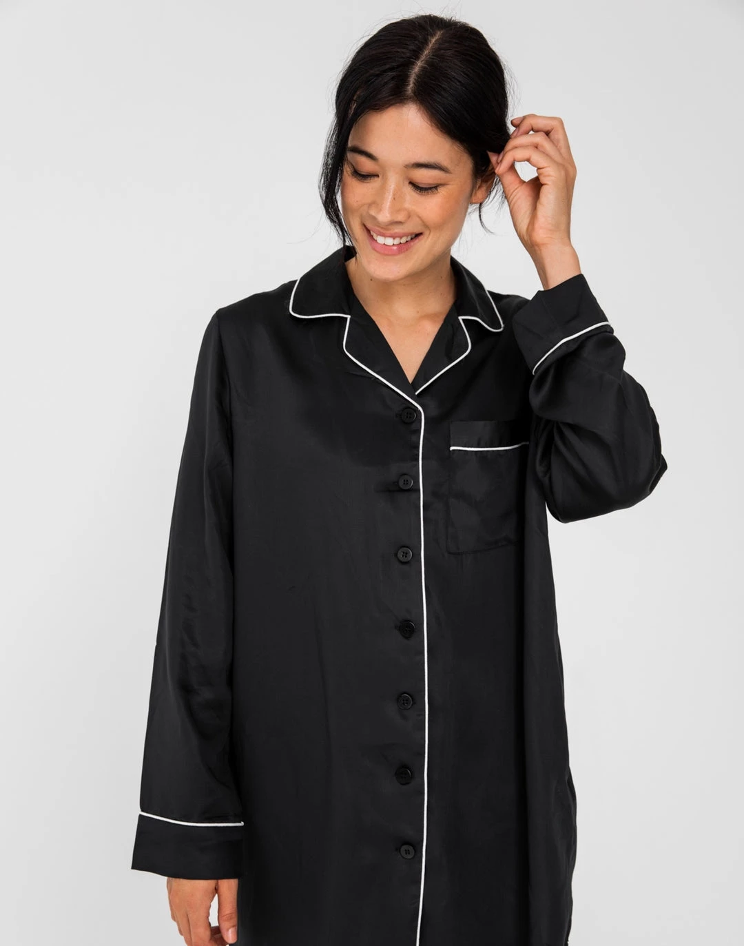 Wholesale 🔥 Ettitude 👩 women Sateen Sleep 👚 Shirt ❤️ 8 Wholesale 🔥 Ettitude 👩 women Sateen Sleep 👚 Shirt ❤️ - Image 6