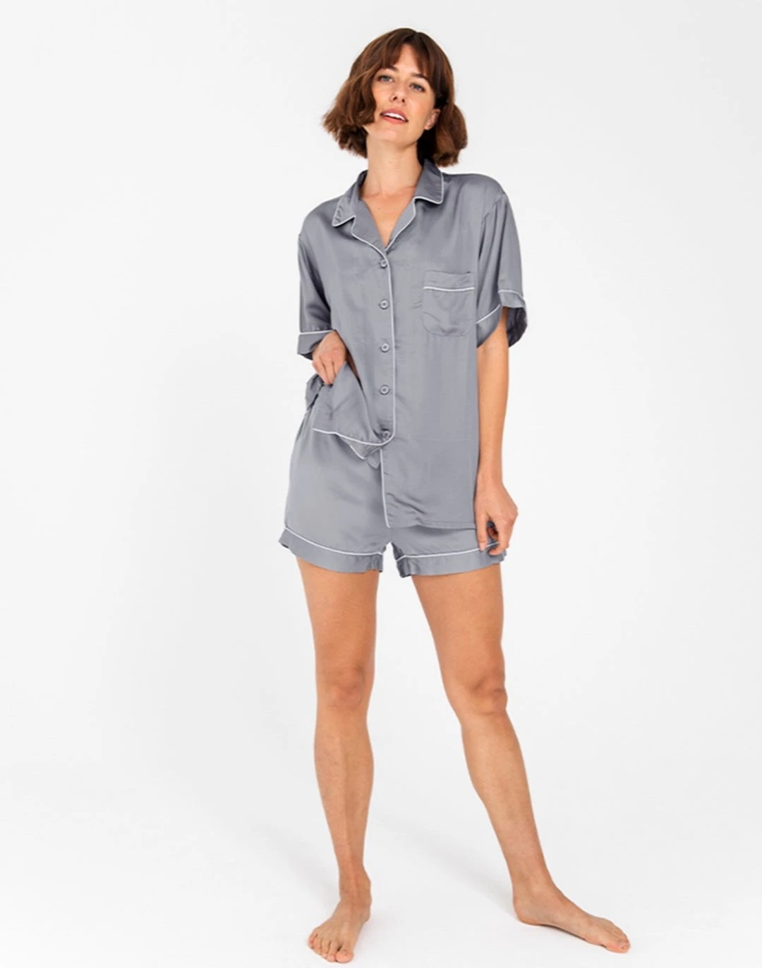 Wholesale 😉 Ettitude 👩 women Limited Edition Sateen+ Short Sleeve PJ 👚 Shirt 🔥 5 Wholesale 😉 Ettitude 👩 women Limited Edition Sateen+ Short Sleeve PJ 👚 Shirt 🔥 - Image 3