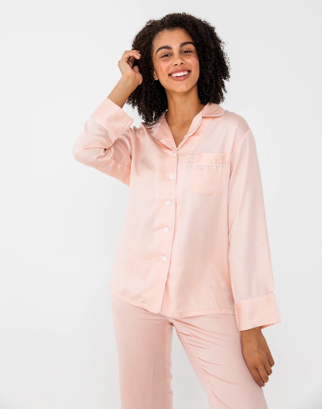 Cheap 🔥 Ettitude 👩 women Sateen Long Sleeve PJ 👚 Shirt 🌟 3 Cheap 🔥 Ettitude 👩 women Sateen Long Sleeve PJ 👚 Shirt 🌟