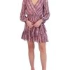 Discount 🎁 Laundry by Shelli Segal 👩 Womens Ruffled Above Knee Wrap 👗 Dress 🧨