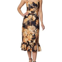 Outlet 😀 Laundry by Shelli Segal 👩 Womens Floral Sleeveless Midi 👗 Dress ❤️