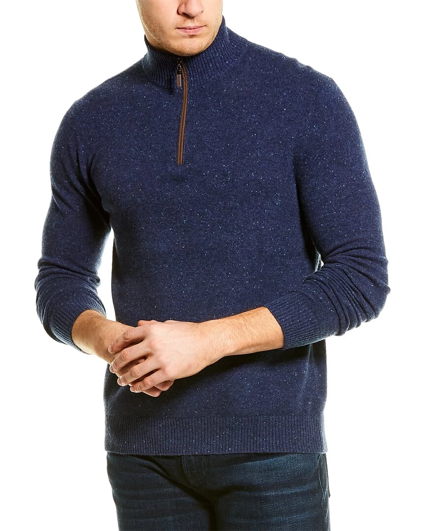 Brand new ๐งจ men Qi Cashmere Cashmere 1/4-Zip Mock Sweater โจ 3 Brand new ๐งจ men Qi Cashmere Cashmere 1/4-Zip Mock Sweater โจ