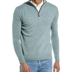 Coupon โจ men Qi Cashmere 1/4-Zip Mock Sweater ๐
