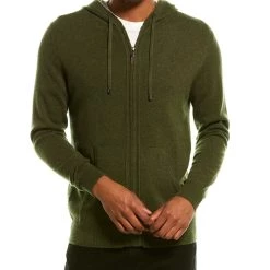 Coupon 🔥 men Qi Full Zip Cashmere Hoodie ⌛