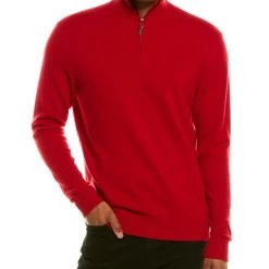 Deals 💯 men Qi Solid Cashmere Crewneck Sweater 👍