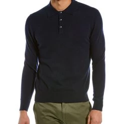 Cheapest 🌟 men Qi Cashmere Polo Sweater ❤️
