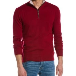 Best Pirce 👏 men Qi Cashmere Cashmere 1/4-Zip 🎉