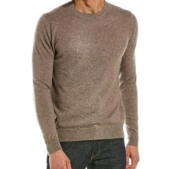 Best Pirce ⭐ men Qi Cashmere Crewneck Sweater 🎁
