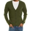 Coupon ✔️ men Qi Cashmere Solid Cashmere V-Neck Cardigan 🎉